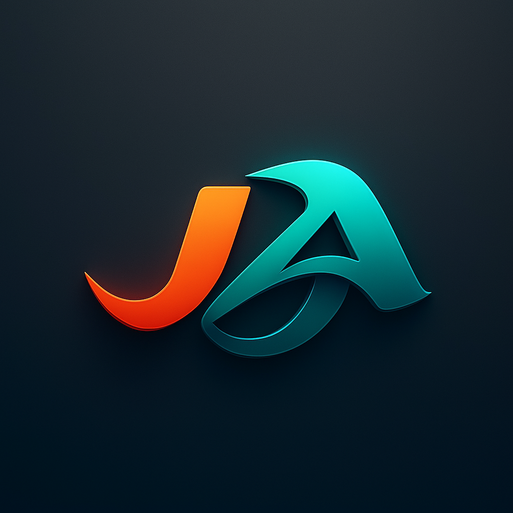 Logo da marca JonhanArt Vitrine Digital, representando arte, música e tecnologia.